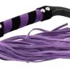 Martinet Long En Daim 36 Lanières - Violet Et Noir 1 Martinet Long En Daim 36 Lanières - Violet Et Noir -Lingerie Soldes Boutique martinet daim violet noir long pose
