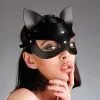 Masque De Chat En Cuir -Lingerie Soldes Boutique masque catwoman cuir