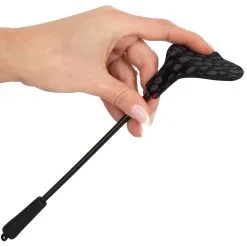 Mini Cravache Embout Coeur -Lingerie Soldes Boutique mini cravache coeur fausse fourrure leopard main plie