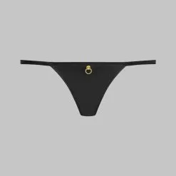 Maison Close Mini String Ajustable - Chambre Noire Or -Lingerie Soldes Boutique mini string chambre noire or 4