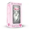 Plug Anal En Aluminium Avec Cristal En Forme De Coeur Rose - Taille M
