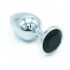 Plug Anal En Aluminium Avec Cristal Noir - Taille L -Lingerie Soldes Boutique my little secret plug small 3 bbbb 2