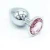 Plug Anal En Aluminium Avec Cristal Rose - Taille L -Lingerie Soldes Boutique my little secret plug small 4 vv 2