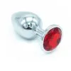 Plug Anal En Aluminium Avec Cristal Rouge - Taille L -Lingerie Soldes Boutique my little secret plug small 7 jj 2