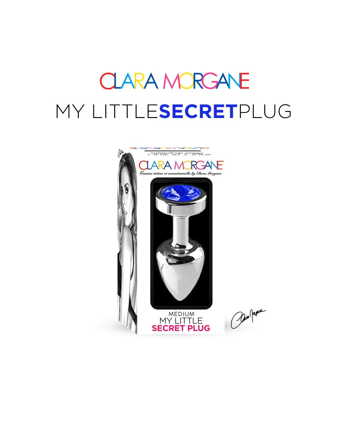 Plug Anal En Aluminium Avec Cristal Bleu - Taille M 4 Plug Anal En Aluminium Avec Cristal Bleu - Taille M – Image 2