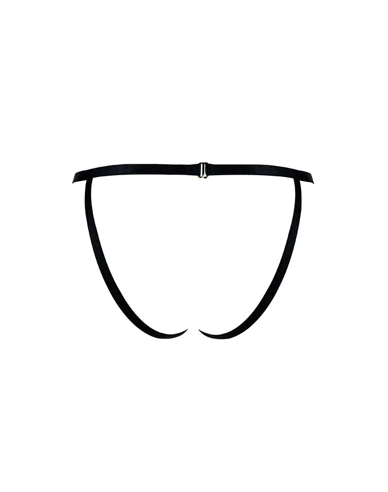 E.L.F. Zhou London Culotte Ouverte En Lanières Satinées - Shibari Noire 5 E.L.F. Zhou London Culotte Ouverte En Lanières Satinées - Shibari Noire – Image 3