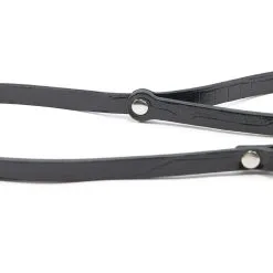 Dollhouse Laisse Courte En Cuir Effet Croco - Noir