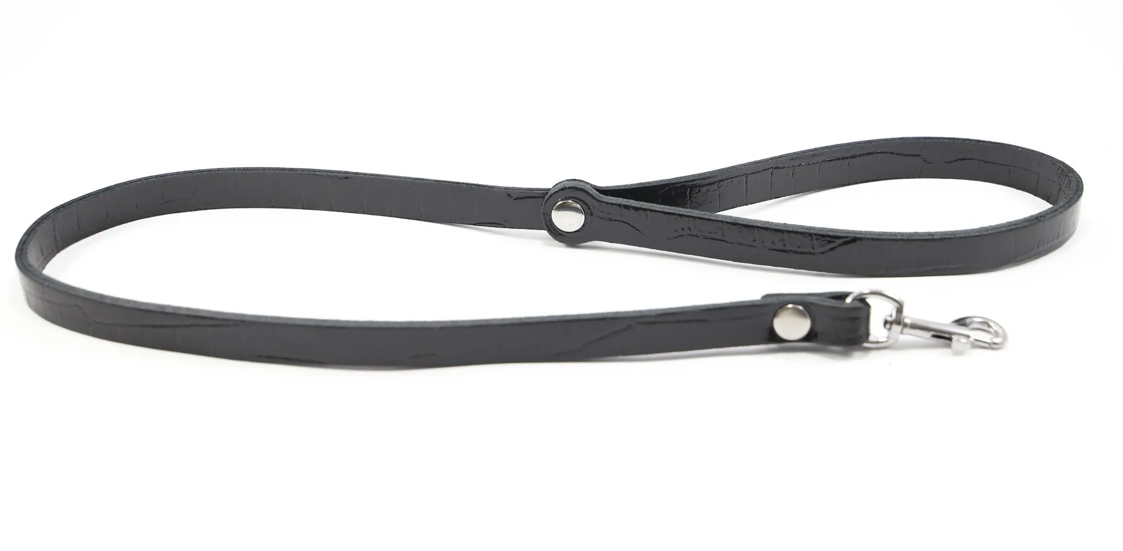 Dollhouse Laisse Courte En Cuir Effet Croco - Noir 3 Dollhouse Laisse Courte En Cuir Effet Croco - Noir