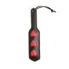 Paddle En Simili Cuir Motif 3 Cœurs Rouges -Lingerie Soldes Boutique paddle trois coeurs