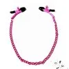 Pinces Tétons Réglables Avec Vis Roses 2 Pinces Tétons Réglables Avec Vis Roses -Lingerie Soldes Boutique pinces tetons bdsm roses acier embout caoutchouc