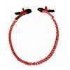 Pinces Tétons Réglables Avec Vis Rouges -Lingerie Soldes Boutique pinces tetons bdsm rouges acier embout caoutchouc