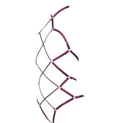 E.L.F. Zhou London Playsuit En Lanières Satinées Shibari - Bordeaux -Lingerie Soldes Boutique playsuit shibari bordeaux profil