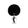 Plug Anal Avec Pompom En Fourrure Synthétique Noire