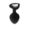 Plug Anal En Silicone Avec Butée En Forme De Cœur - Taille L -Lingerie Soldes Boutique plug anal silicone noir coeur l 1