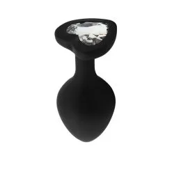 Plug Anal En Silicone Avec Butée En Forme De Cœur - Taille L