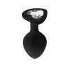 Plug Anal En Silicone Avec Butée En Forme De Cœur - Taille M -Lingerie Soldes Boutique plug anal silicone noir coeur m 1