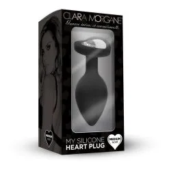 Plug Anal En Silicone Avec Butée En Forme De Cœur - Taille M -Lingerie Soldes Boutique plug anal silicone noir coeur m 2