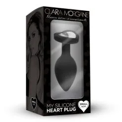 Plug Anal En Silicone Avec Butée En Forme De Cœur - Taille S -Lingerie Soldes Boutique plug anal silicone noir coeur s 2