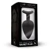 Plug Anal En Silicone Avec Butée Cristal - Taille L - Noir -Lingerie Soldes Boutique plug anal silicone noir l 1