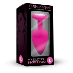 Plug Anal En Silicone Avec Butée Cristal - Taille L - Rose -Lingerie Soldes Boutique plug anal silicone rose l 2
