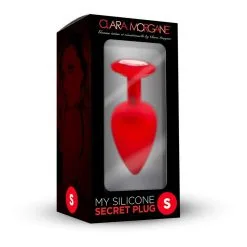 Plug Anal En Silicone Avec Butée Cristal - Taille S - Rouge -Lingerie Soldes Boutique plug anal silicone rouge s 2