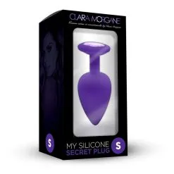 Plug Anal En Silicone Avec Butée Cristal - Taille S - Violet -Lingerie Soldes Boutique plug anal silicone violet s 2