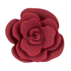 Plug En Silicone Avec Butée En Rose Rouge -Lingerie Soldes Boutique plug silicone fleur rose 2