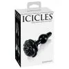 Plug En Verre Rose Noire - Icicles N°77 -Lingerie Soldes Boutique plug verre rose noire 1