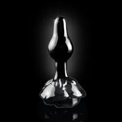 Plug En Verre Rose Noire - Icicles N°77 -Lingerie Soldes Boutique plug verre rose noire 3