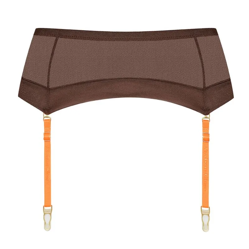 Maison Close Porte-jarretelles - Corps à Corps - Chocolat/Orange 4 Maison Close Porte-jarretelles - Corps à Corps - Chocolat/Orange – Image 2