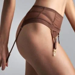 Maison Close Porte-jarretelles - Corps à Corps - Chocolat/Orange 9 Maison Close Porte-jarretelles - Corps à Corps - Chocolat/Orange -Lingerie Soldes Boutique porte jarretelles corps a corps choco orange 3