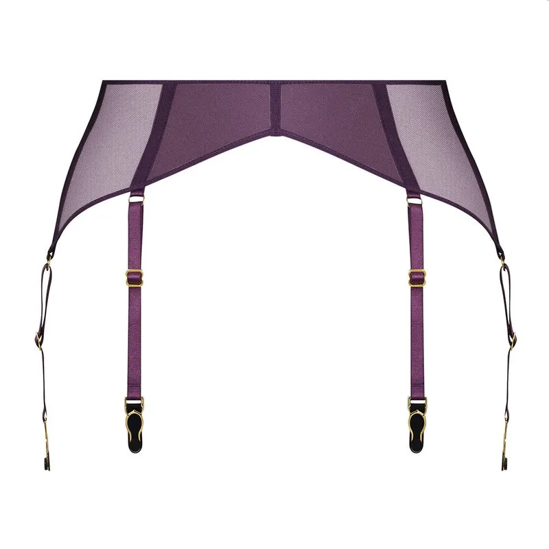 Maison Close Porte-jarretelles En Tulle - L'Amoureuse - Orchidée Violette 4 Maison Close Porte-jarretelles En Tulle - L'Amoureuse - Orchidée Violette – Image 2