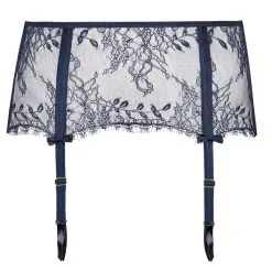 Maison Close Porte-jarretelles - Villa Satine - Bleu Marine 9 Maison Close Porte-jarretelles - Villa Satine - Bleu Marine -Lingerie Soldes Boutique porte jarretelles villa satine 2