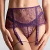 Maison Close Porte-jarretelles - Villa Satine - Violet -Lingerie Soldes Boutique porte jarretelles villa satine violet 1