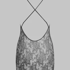 Maison Close Robe Courte En Dentelle - Rendez-vous Noir -Lingerie Soldes Boutique robe courte rendez vous noir 6 1