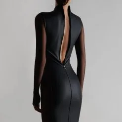 Maison Close Robe Ouvrable à Double Sens - Chambre Noire Or -Lingerie Soldes Boutique robe ouvrable chambre noire or 4