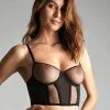 Maison Close Soutien-gorge Bustier - L'Amoureuse - Dahlia Noir -Lingerie Soldes Boutique sg bustier l amoureuse dahlia noir 1