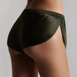 Maison Close Short En Soie - Rendez-vous Kaki -Lingerie Soldes Boutique short rendez vous kaki 1