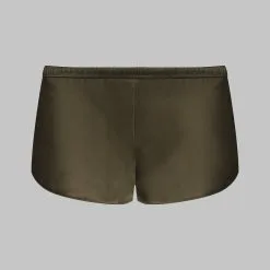 Maison Close Short En Soie - Rendez-vous Kaki -Lingerie Soldes Boutique short rendez vous kaki 4 1