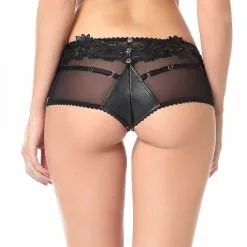 Impudique Shorty En Résille Et Similicuir - Pepper 9 Impudique Shorty En Résille Et Similicuir - Pepper -Lingerie Soldes Boutique shorty resille similicuir pepper 4
