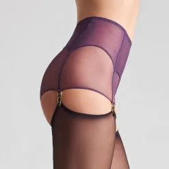 Maison Close Shorty Zippé Porte-jarretelles - L'Amoureuse - Orchidée Violette 10 Maison Close Shorty Zippé Porte-jarretelles - L'Amoureuse - Orchidée Violette -Lingerie Soldes Boutique shorty zippe pj l amoureuse orchidee violette 3