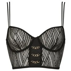 Lingerie Soldes Boutique 59 Atelier Amour Soutien-gorge Bustier En Dentelle Graphique - Onde Sensuelle