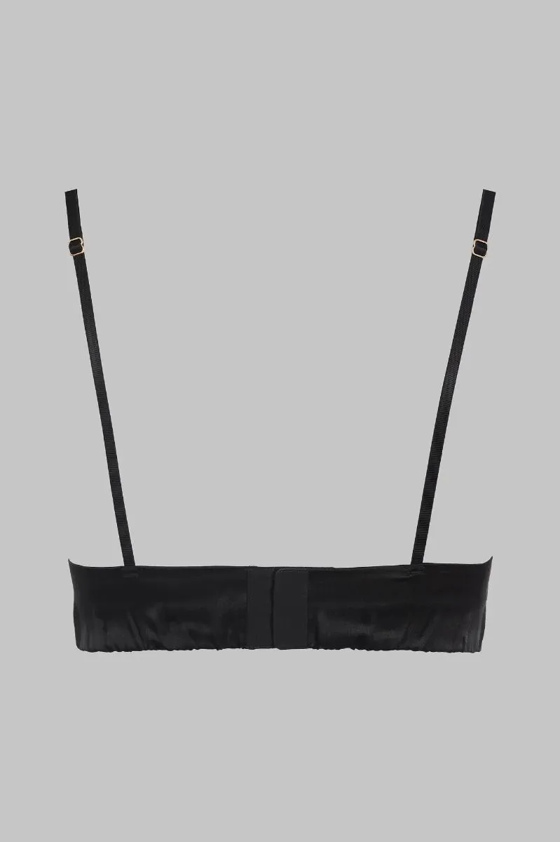 Maison Close Soutien-gorge Triangle Bustier - Rendez-vous Noir 4 Maison Close Soutien-gorge Triangle Bustier - Rendez-vous Noir – Image 2