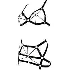 E.L.F. Zhou London Soutien-gorge Harnais Avec Attaches Or - Cage O-ring Bra Shade Of Darker -Lingerie Soldes Boutique soutien gorge cage bra shade of darker 3