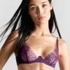 Maison Close Soutien-gorge Balconnet - Villa Satine - Violet -Lingerie Soldes Boutique soutien gorge corbeille villa satine violet 1