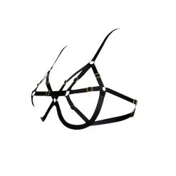 E.L.F. Zhou London Soutien-gorge Cage D-Ring - Bondage Bodywear -Lingerie Soldes Boutique soutien gorge d ring cage bra noir profil