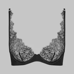 Maison Close Soutien-gorge Foulard En Dentelle Et Soie - Rendez-vous Noir -Lingerie Soldes Boutique soutien gorge foulard rdv noir 4