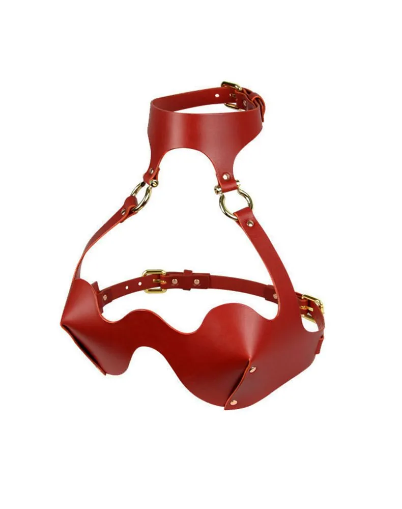 E.L.F. Zhou London Soutien-gorge Harnais En Cuir Rouge - Omega 5 E.L.F. Zhou London Soutien-gorge Harnais En Cuir Rouge - Omega – Image 3