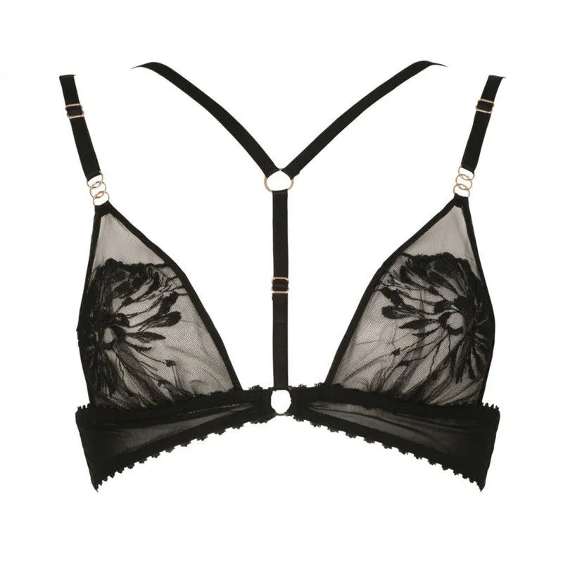 Impudique Brassière En Tulle Brodé Avec Harnais - Nina 4 Impudique Brassière En Tulle Brodé Avec Harnais - Nina – Image 2