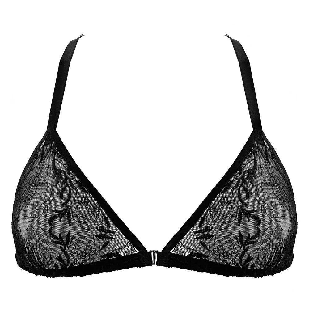 Paloma Casile Soutien-gorge Triangle En Tulle Brodé Avec Bijou Argent - Maaya 3 Paloma Casile Soutien-gorge Triangle En Tulle Brodé Avec Bijou Argent - Maaya